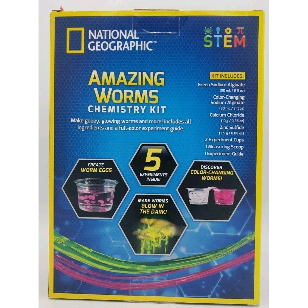 National Geographic Amazing Worms Chemistry Kit BRAND NEW Stem Science
